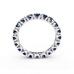 Blue Sapphire Eternity Ring - Round 3mm Sapphire -