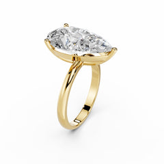8 Carat Pear Cut Diamond Engagement Ring