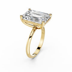 8 Carat Emerald Cut Diamond Engagement Ring