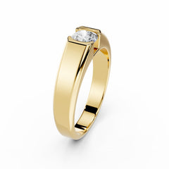 Men 0.50 Carat Cushion Cut Diamond Engagement Ring