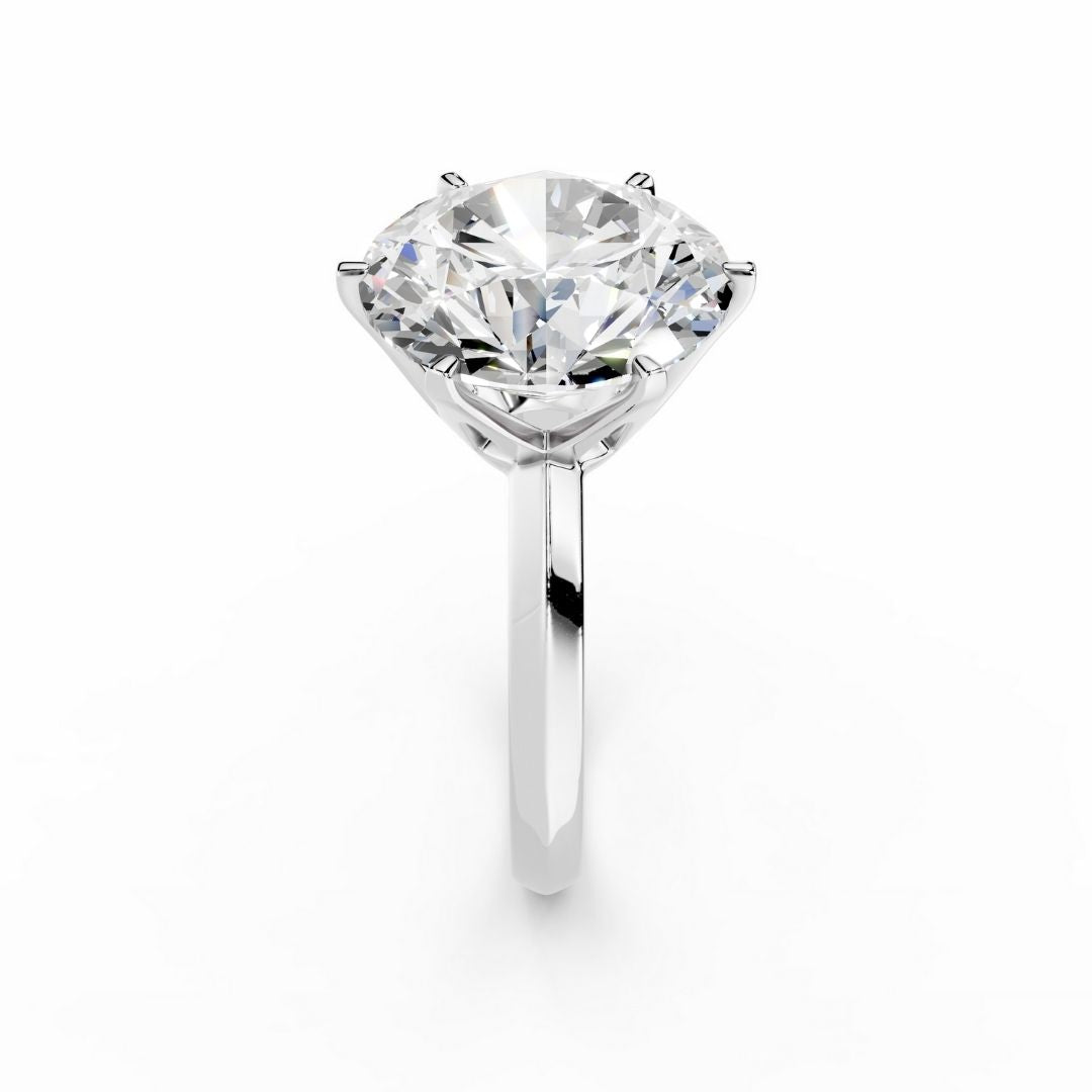 8 Carat Round Diamond Ring White Gold Dubai