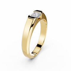 Men 0.50 Carat Emerald Cut Diamond Engagement Ring