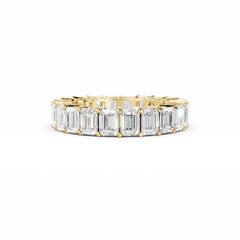 Emerald Cut Diamond Eternity Ring - 4x3 Emerald Diamonds - 3.25 Carat