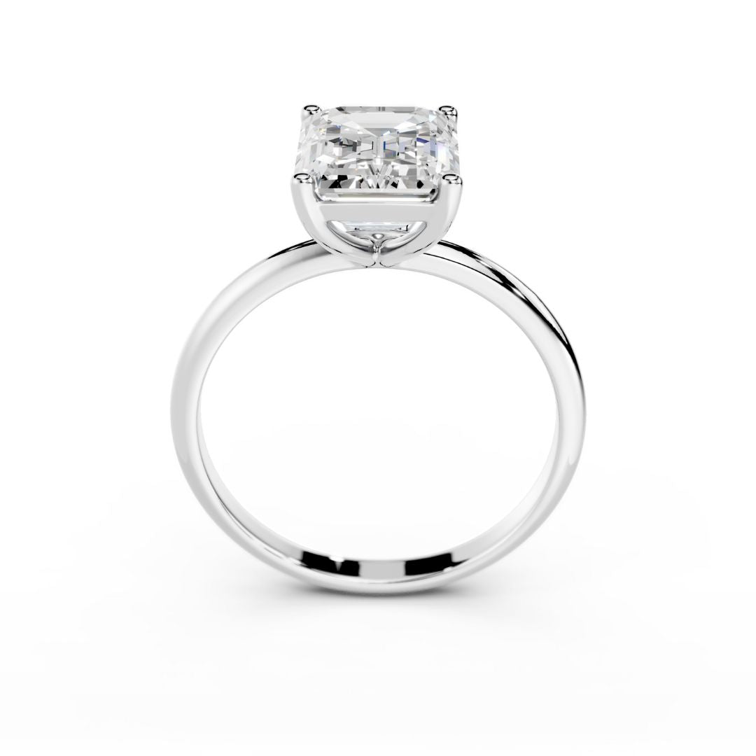 Diamond 3 Carat Emerald Cut White Gold Ring