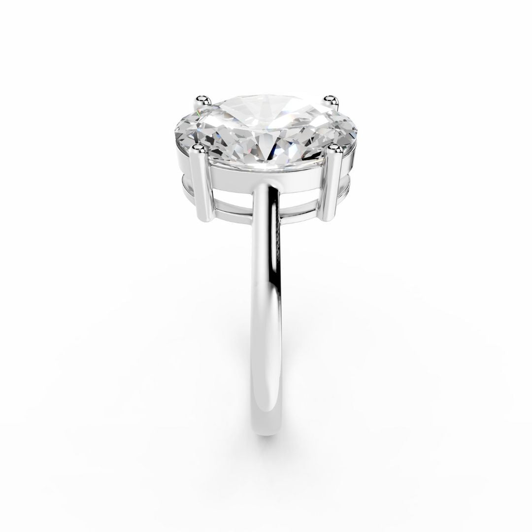 Oval Diamond 3 Carat With White Gold