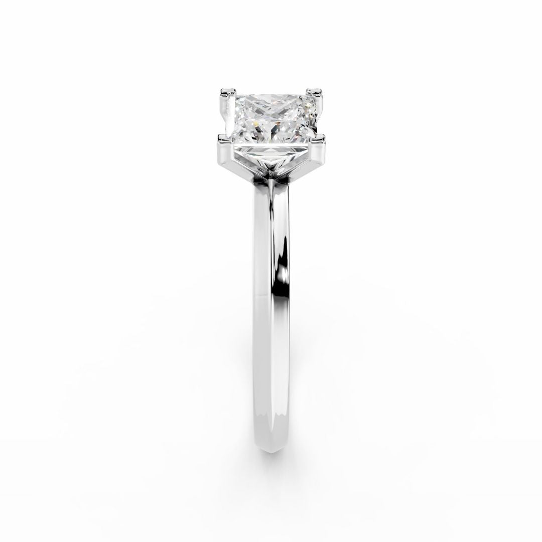 Princess Cut Diamond Ring 1 Carat White Gold
